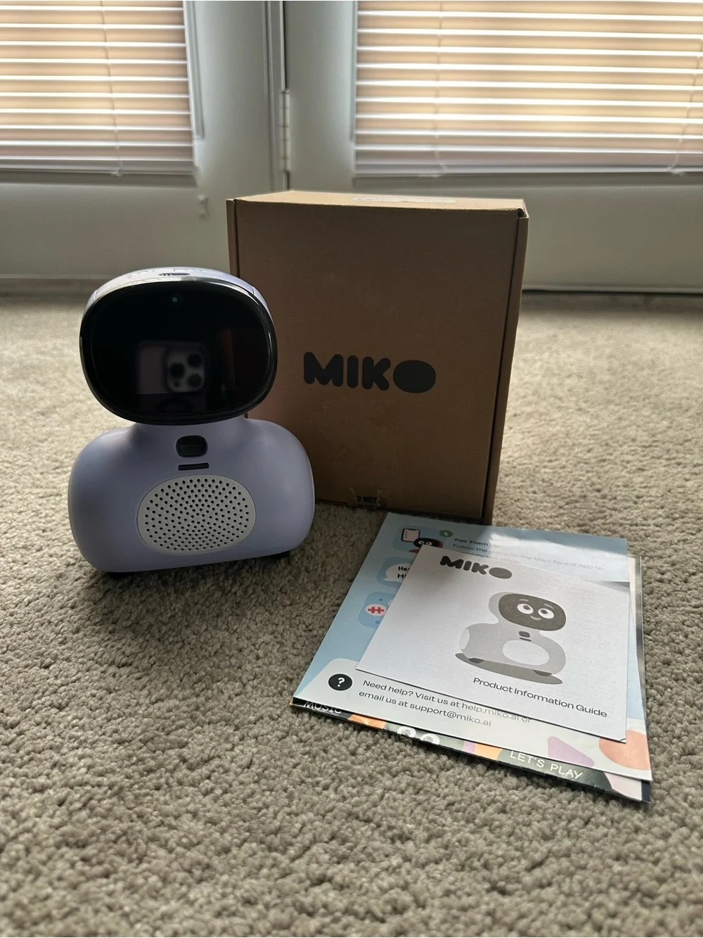 Miko Mini Robot Companion Educational Learning STEM Toy Interactive‎ Lilac